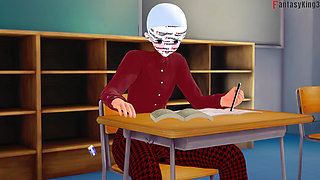 Teacher Rossweisse Sends Me to Detention to Give Me a Blowjob - Dxd Ntr Madness Series