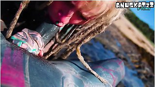 Lily Lu - Outdoor Beach Pov Cock Worship Waves Crashing Behind