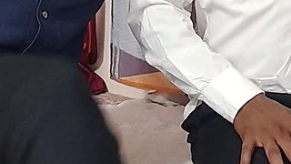 Hot Female Boss Seduces New Employee for Her XXX Pussy Satisfaction in Hotel, Desi Hindi Audio Sex