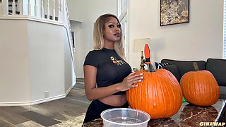 Stepbro Secretly Fucks Pumpkin  Babe to Cumshot