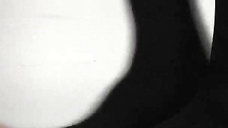 Mistress Cleo in Pantyhose Trample His Slave to Orgasm