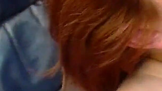 FMM Threesome Young Ginger German BBW with Natural Tits Gets Pissing and Takes Thick Dicks