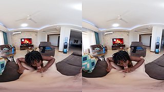Ebony BBW Mouth Flooded With Thick Sperm Passion