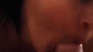 Stepmother Sucking Her Stepson in Secret and When Her Cuckold Husband Is Distracted Watching the Game.