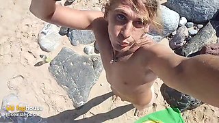 Sexy Crossdresser Hunks Naked Beach Solo
