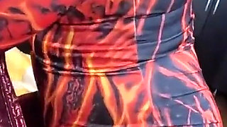 Red Nylon Jumpsuit Fetish Cameltoe Tease, Deep Blowjob and Cum on My Downjacket