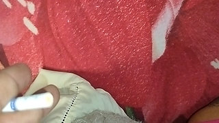 Naughty stepmom getting milk from her stepson