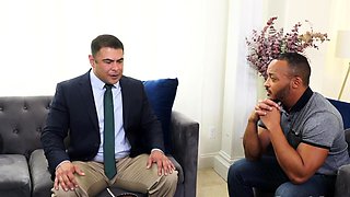 Horny ebony jock got rimjob by hunk