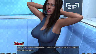 Stranded in Space - Indian MILF with Big Tits Moans While Getting a Massage