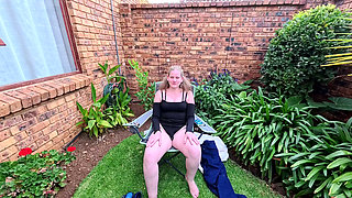 Smoking a cigarette nude outside after stripping off my clothes