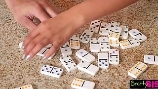 Stepsiblings have discreet sex in the kitchen and his bedroom