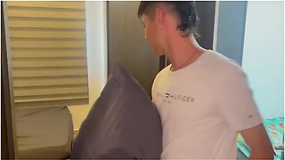 I Ask My Milf Stepmom To Share A Bed As A Pretext To Fuck Her Hard And Pour My Milk On Her