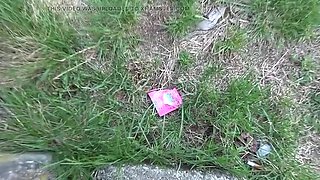 German amateur Viktoria Goo gets picked up by stranger for extreme outdoor pissing and rough BDSM