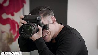 Mick Blue and Anya Olsen's 3some video by Vixen