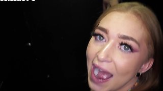 Callie Fellates & Downs 8 Gloryhole Geysers - Diminutive Fellate