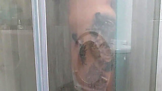 Masturbation In The Shower With Hairy Vagina