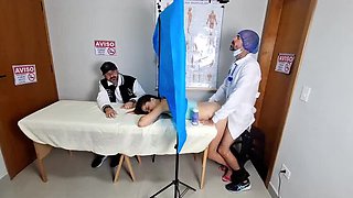 Wife Shows Her Big Ass to Doctor Right Next to Her Husband