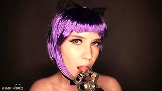 ASMR Neko Licking Mic  Kisses: Babe, Eporner  Solo Porn