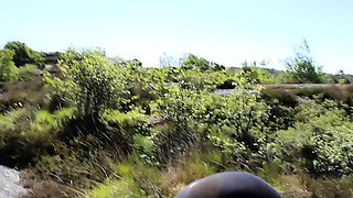 Perfect ass Czech blonde fucked outdoor pov