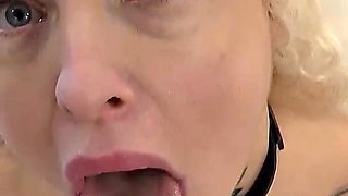 Blonde Sex and BDSM Slave Used as a Sperm Tank