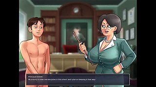 Summertime Saga: My College Principal Caught Me Jerking Off in Class
