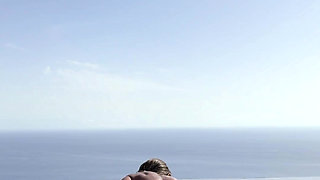 Poolside Ass Play and Anal Fun for Petite Wife