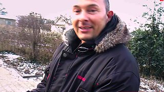 Fat German housewife with natural boobs fucked