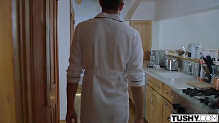 Morning sensual anal threesome with Avi Love and Paige Owens