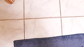 Caught Masturbating on the Toilet Stepmom Helps Stepson Finish off