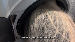 The Neighbor Got Stuck in the Washing Machine and I Fucked Her