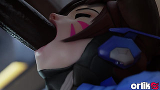 Hot D.va BBC Deepthroat Service & Tight Pussy Fuck in Condom - 3D Overwatch Animation