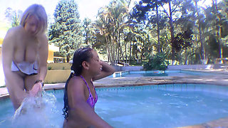 Pony Play Girls Swimming Pool Humilation - Be My Pony and Carry Me Bitch!