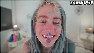 Horny Tattooed Teen Solo Fucking Toy Dildo