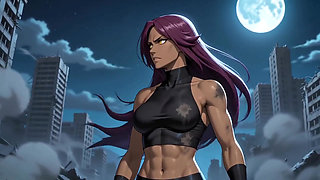 Yoruichi's Sensual Shadow in Sleek (ai Video)