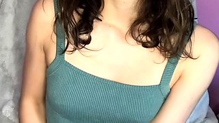 Small titted brunette amateur anal nailed at home