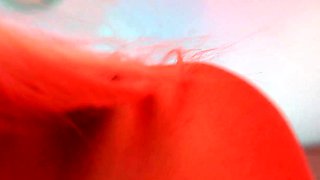 Close up with teen blonde sex doll rubbing her cunt