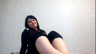 Soles pretend to pump a gas pedal