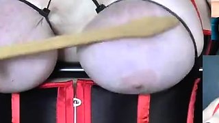 Pregnant Big Boobs BBW Tit Fucks Dildo