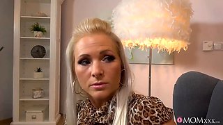Nasty schoolgirl gets porno education after class from her step mom utter scene - mom porno