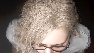 Resident Evil RE9 - Grace working overnight for that promotion White Remix Color (Sound) WM By Madruga3D Animation 3D Hentai