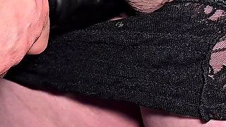 Rubbing Clitoris with a Fat Black Penis - Brings Her to an Explosive Orgasm