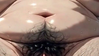 Massive SSBBW Gagged on Bed - Scared & Extremely Wet Hairy Pussy