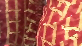 Very Beautiful Indian Bhabhi in Red Saree