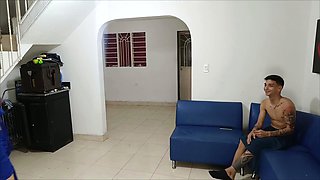I FIND My Big Dick Latino Step Brother Secretly Masturbating