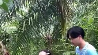 Thai Village Dame Screwing In Her Backyard