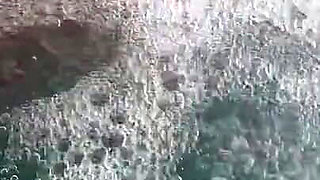 Artemisia Love Sexy and Horny Underwater Showing Her Big Tits in a Super Micro Bikini and You Can See Her Aureolas…