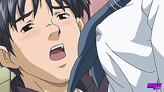 HENTAI PROS - Hirohashi Gets Her Pussy Stretched By Yoshioka While Acting Out Her Forbidden Fantasy