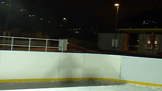 Vip4k. Funky Town got caught at a public skating rink and got nailed