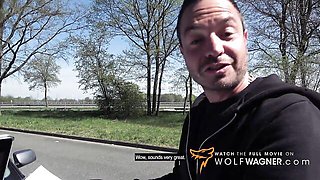 Pussy eating video with stunner Kitty Blair and Petite Blonde from Wolf Wagner Com