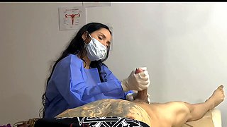 Handjob, fake doctor, blowjob tease